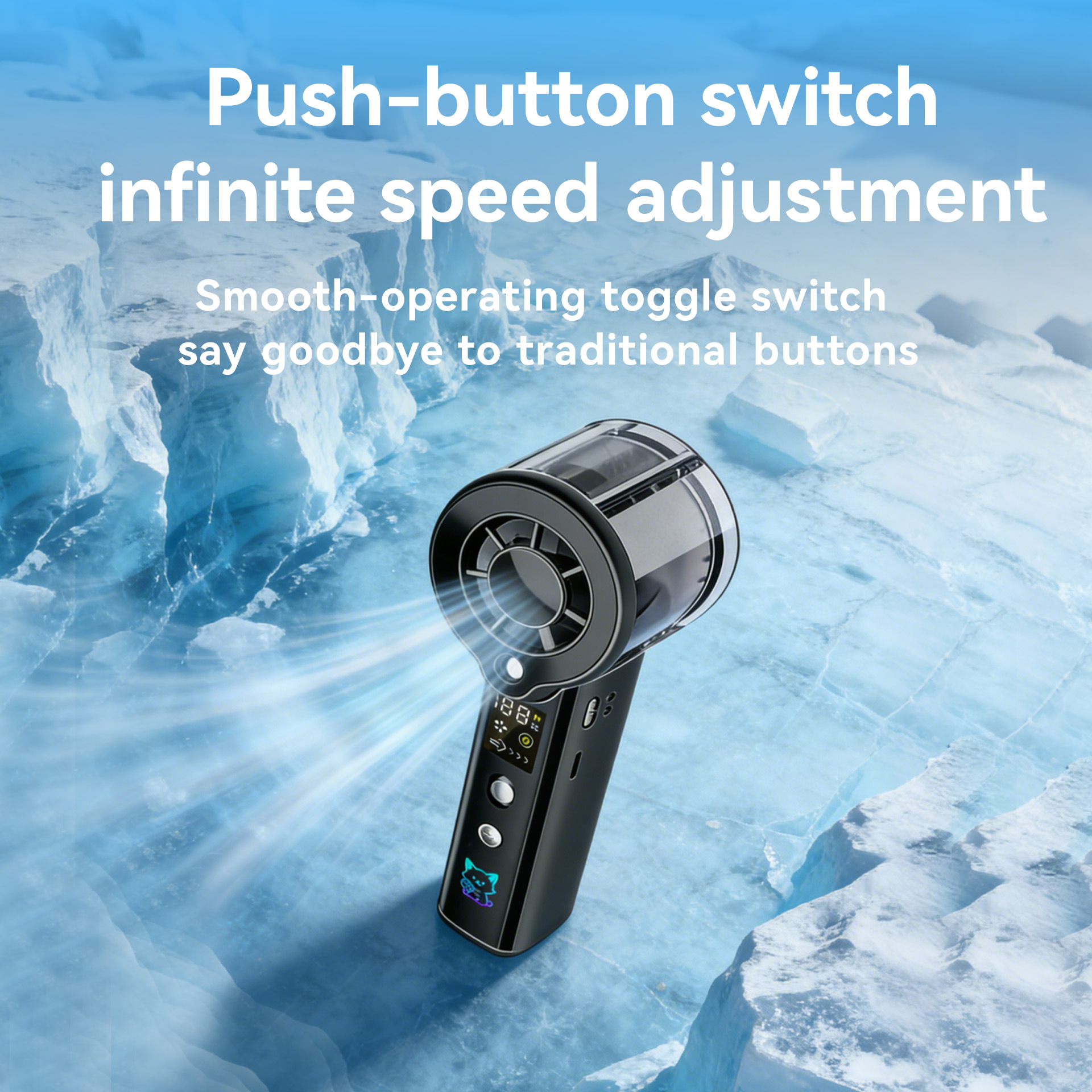 Handheld Fan Brushless Motor Ultra Silent Turbine Outdoor Portable Ultra Long Battery Life Mini Small Fan