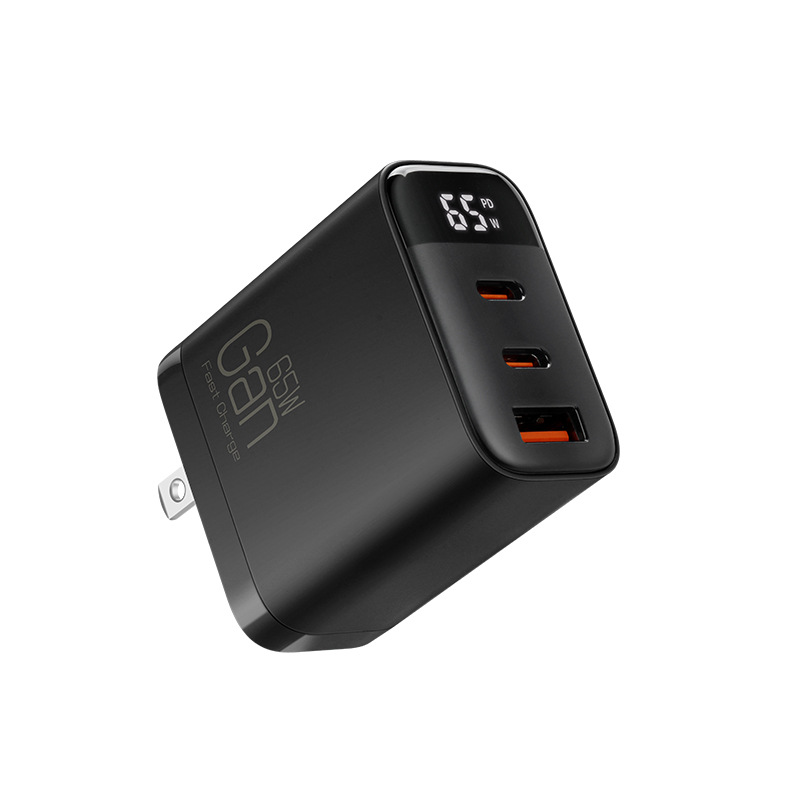 K39 phone charger GaN digital display 65W for Apple charging head multi-port notebook fast charging head BSMi