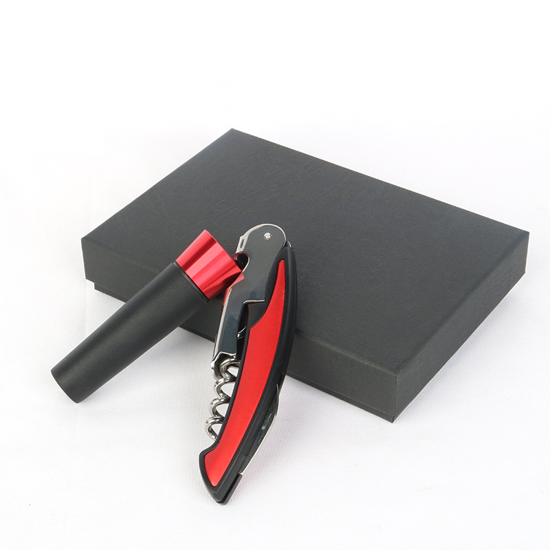 Red Wine Opener 2-Piece Tool Waiter's Friend Wine Opener Opening Small Gift Customizable