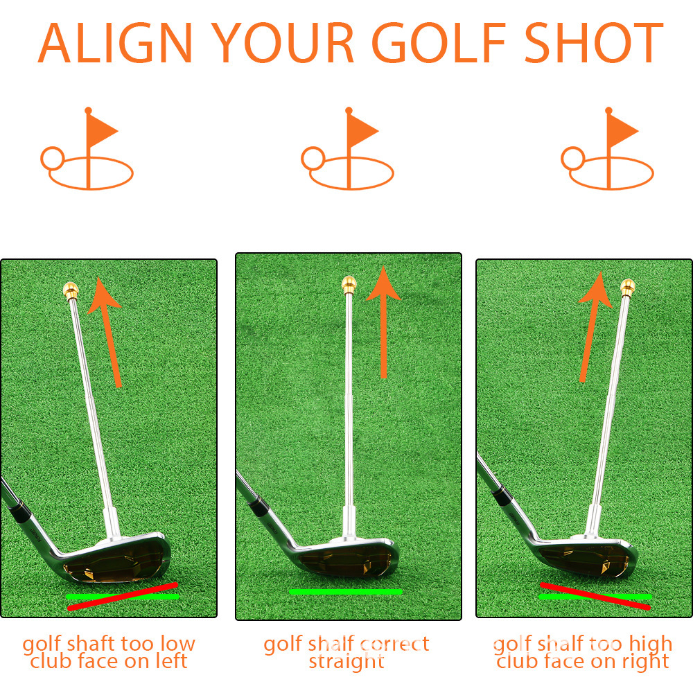 Custom golf chip direction guide swing training aid club practice correction indicator rod