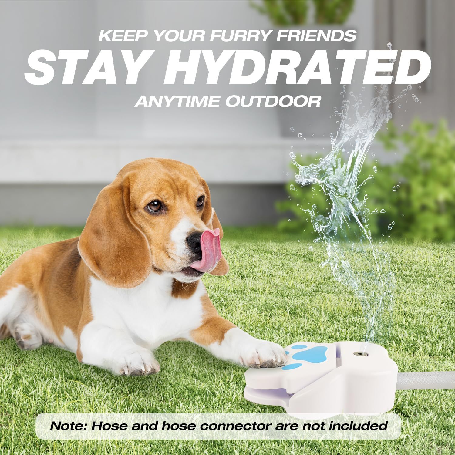 PAWISE Summer Outdoor Dog Water Dispenser Pet Foot-operated Fountain Dog Garden Spray Water Sprinkler Toy