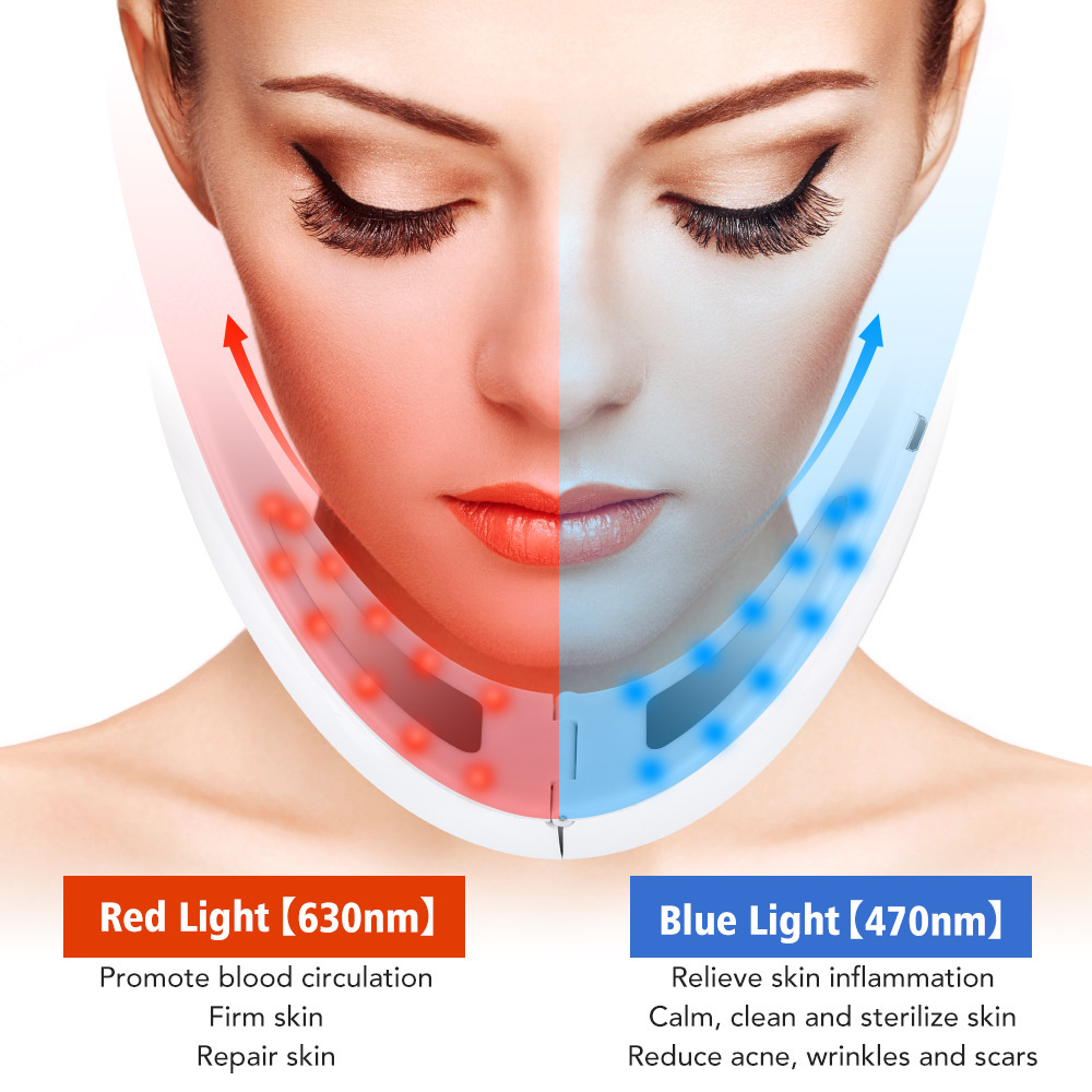 Smart Vibration Massage V Face Device Nasolabial Folds EMS Microcurrent Massage Chin Facial Beauty