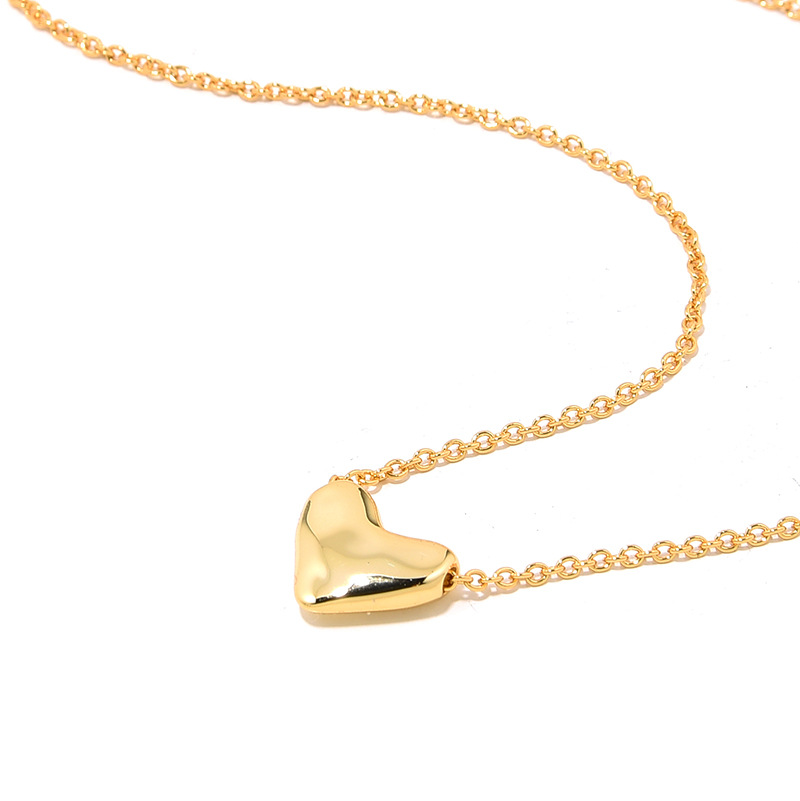 Liu Yifei Monica S925 Silver Gold-Plated Simple Irregular Heart-Shaped