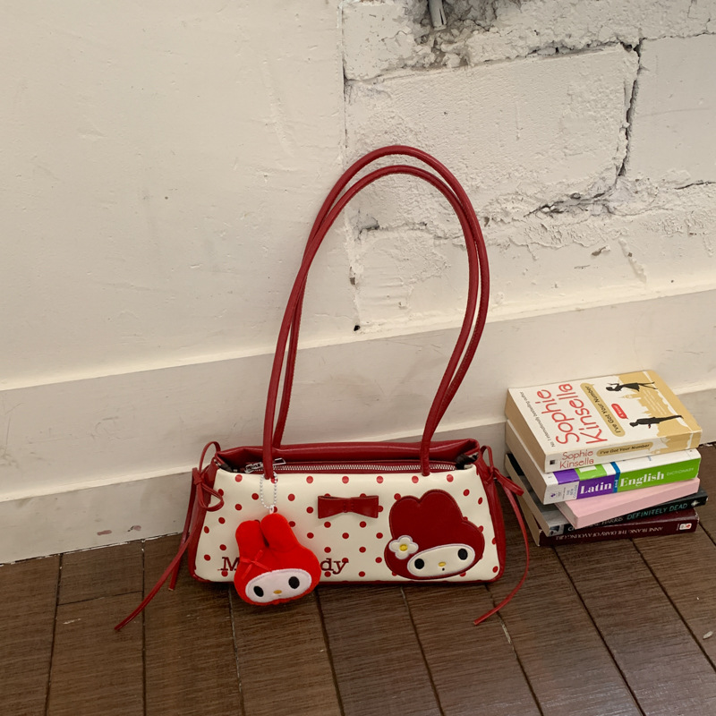 Sweet Melody Armpit Bag 2026 New Polka Dot Handbag Student Daily Single Shoulder Bag