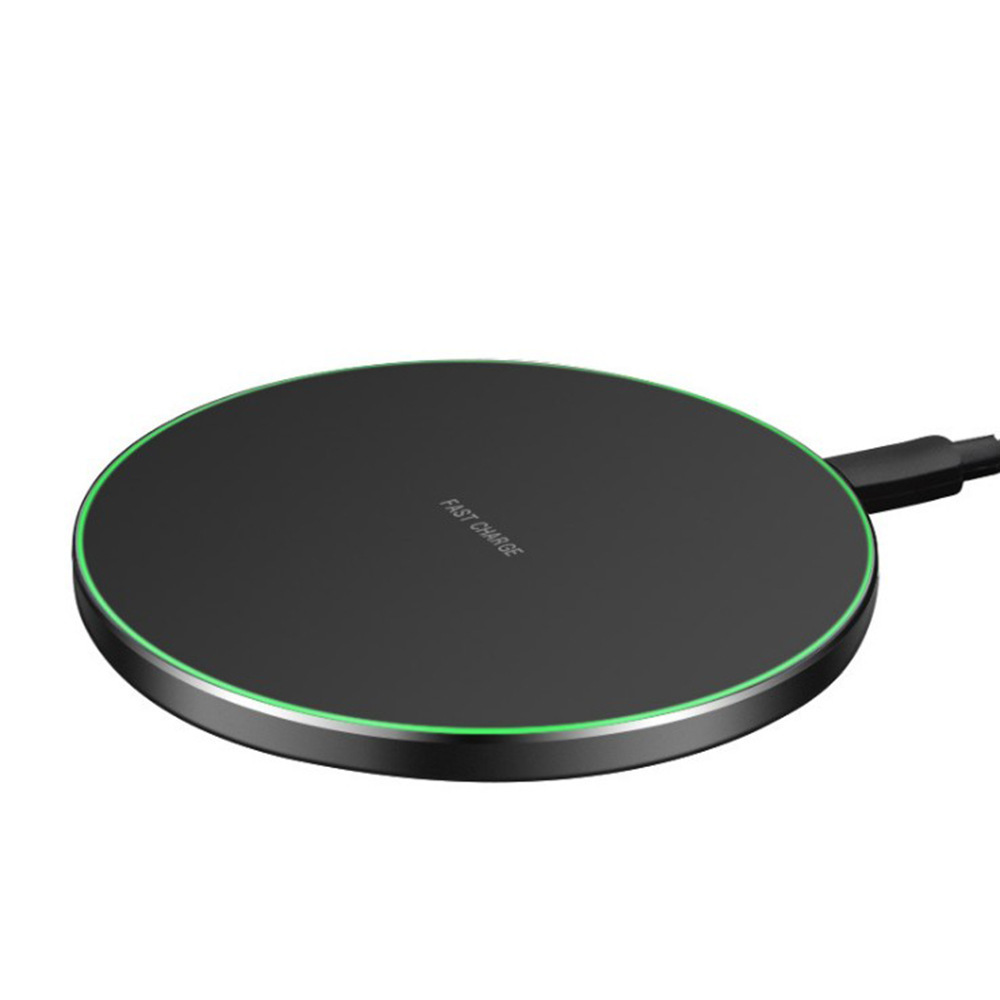 Phone wireless charger 15W round wireless charger with breathing light aluminum alloy 35W desktop charger