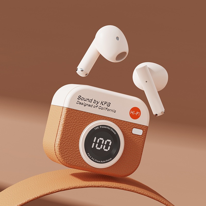 New CCD Camera Q86 Wireless Bluetooth Earbuds Noise Cancelling Semi-In-Ear Long Battery Life