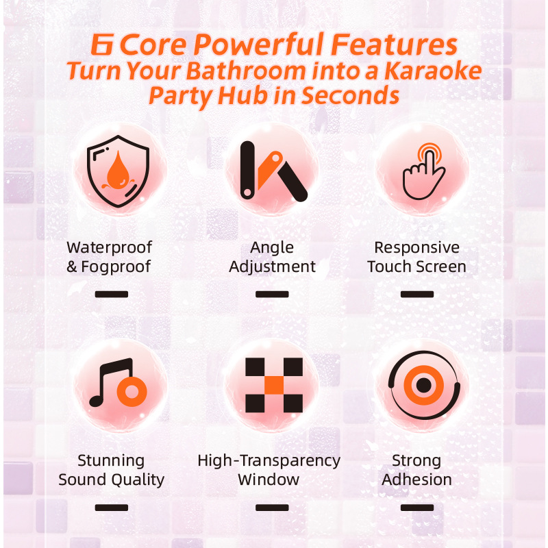 RGB Bluetooth speaker bathroom waterproof phone case Bluetooth speaker audio shower watch TV phone stand touch screen