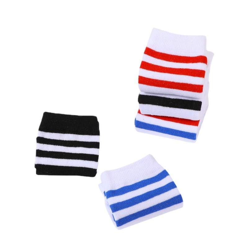 Socks, girls' spring cotton knee-high socks, new high-top student striped