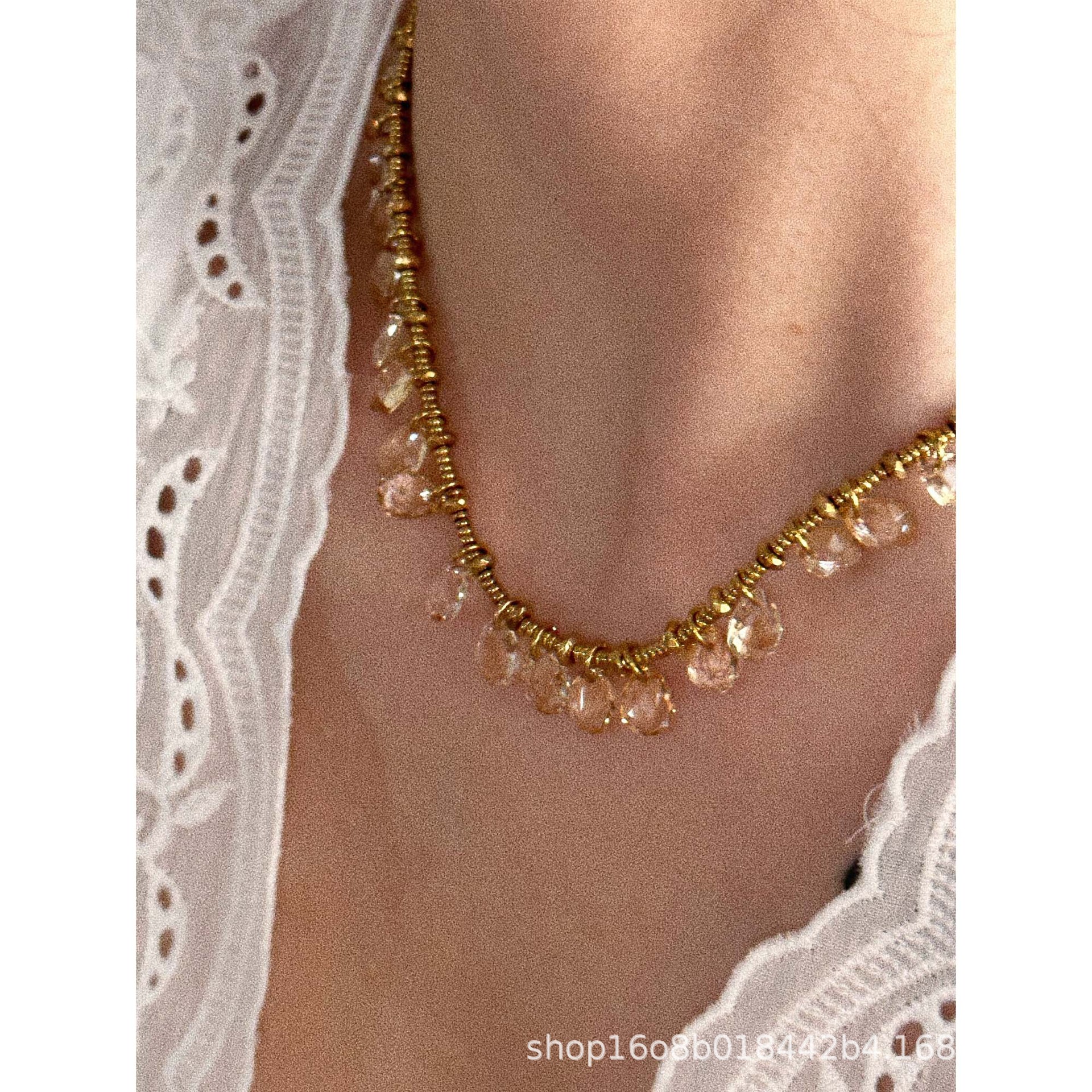 301 South France Workshop Cleopatra Movie Inspiration Imported Crystal Tassel Necklace Bohemian Y8-17