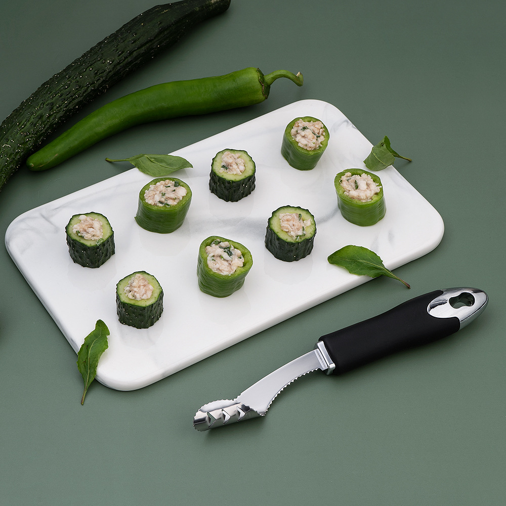 430 Stainless Steel Pointed Pepper Corer Core Removal Tool Quick Pepper Seed Remover Corer Kitchen