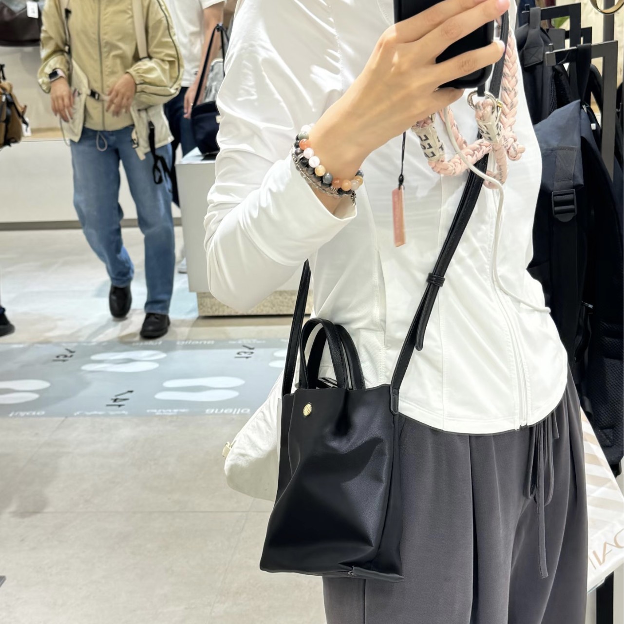 Small bucket bag Lotte export order nylon crossbody bag shoulder bag women's phone bag