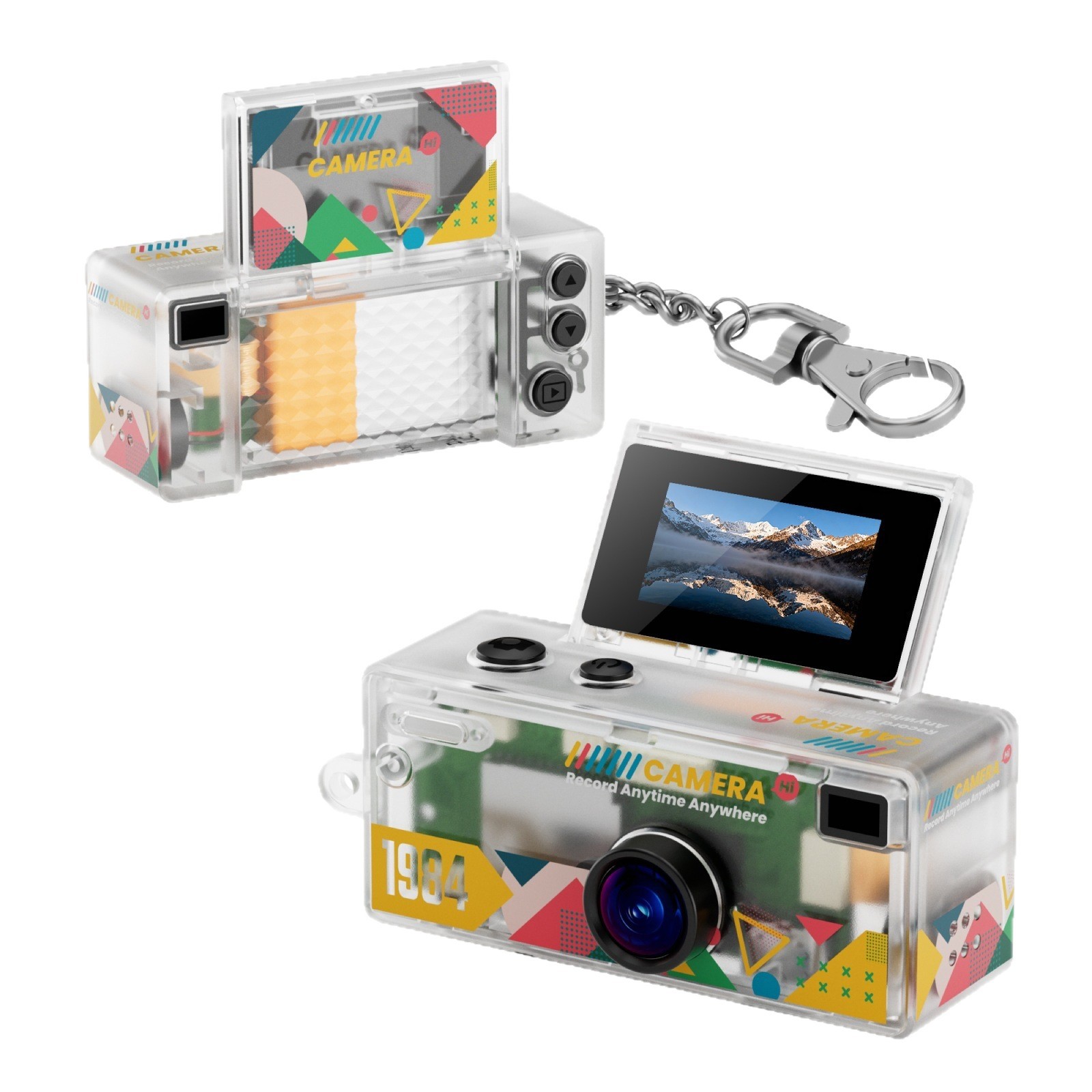 New product G62 thumb camera backpack pendant flip screen camera student party portable high-definition camera