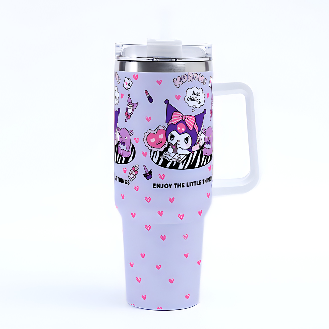 Hello Kitty Sanrio Kuromi cartoon ice霸 stainless steel thermal cup large capacity 40oz car cup