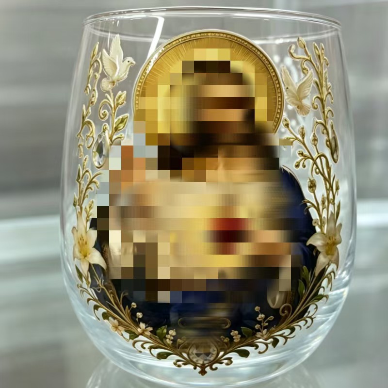 Independent site whiskey cup new glass cup bouquet shape glass craft whiskey cup