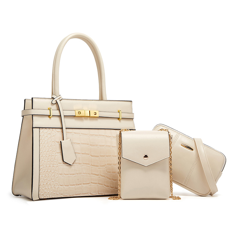 2026 new crocodile grain mother-child bag three-piece set
