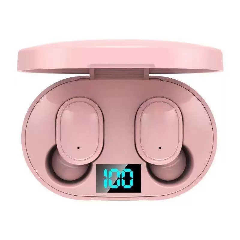 E6S Bluetooth Earphone Digital Display Macaron Mini Sports In-ear Long Battery Life Wireless Earphone