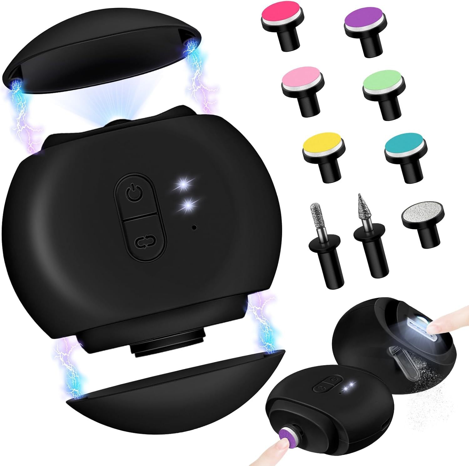 New Two-in-One Magnetic Suction Baby Nail Clipper Electric Nail File Home Anti-Splash Automatic Nail Grinder