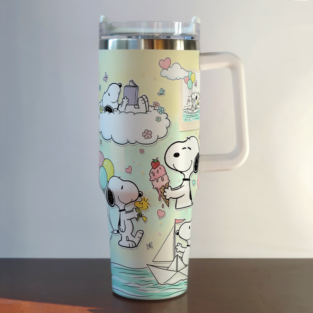 Stainless steel thermal cup Tumbler car cup 40OZ Snoopy large capacity car ice霸 cup