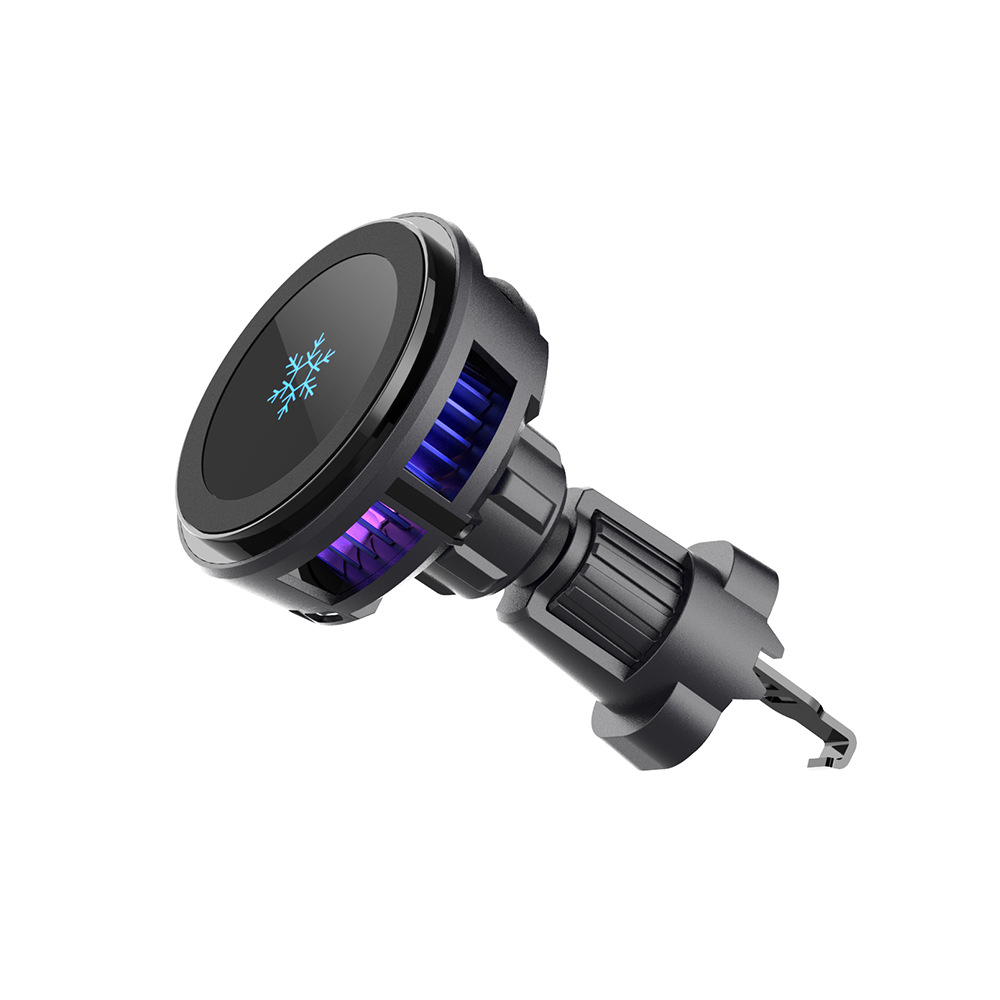 AI Cooling Semiconductor Ice Cold Heat Dissipation 15W Car Magnetic Wireless Phone Charger Performance Surpasses QI2.0