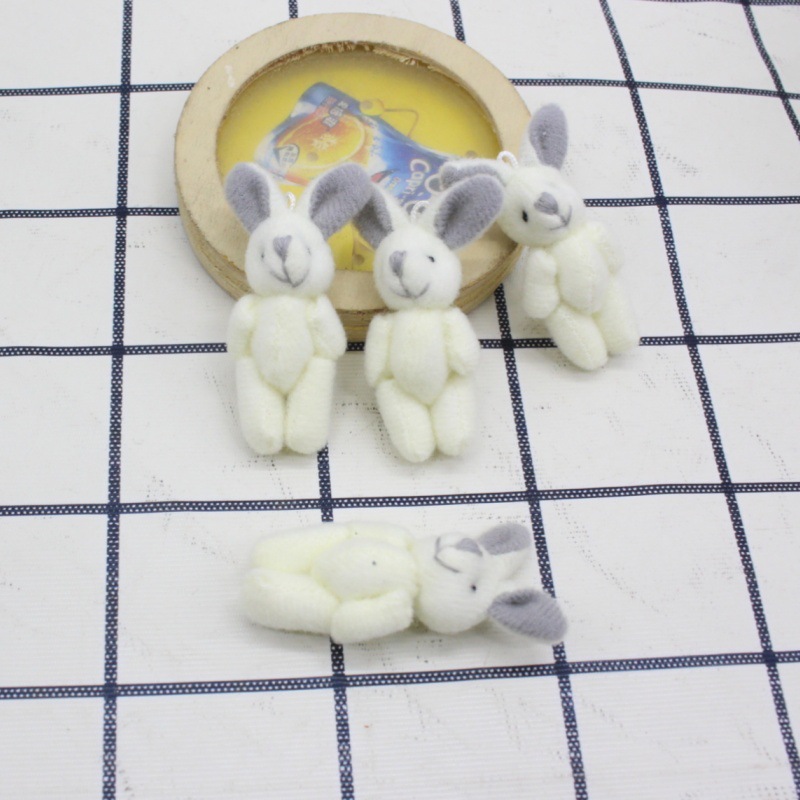 Plush Toy 4.5cm Jointed Rabbit Charm Doll Handmade Accessories Clothes Shoes Hat Accessories