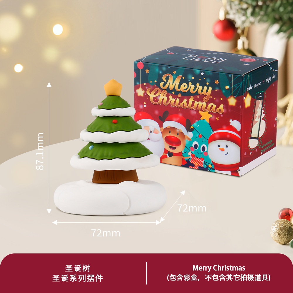 Christmas Phone Stand Cute Santa Gift Desktop Phone Stand Snowman Decoration Small Ornament