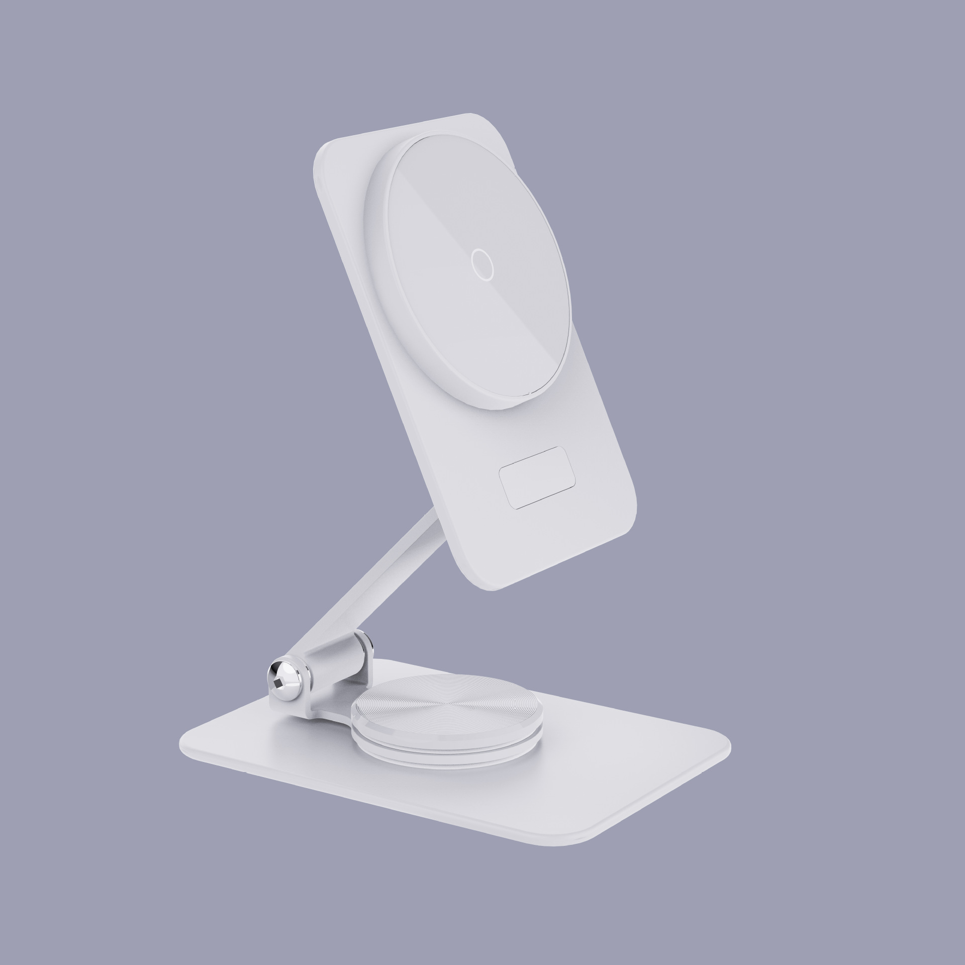 Double Foldable Magnetic Wireless Charger 15W Fast Charging 360° Rotating Phone Metal Stand Charger Portable