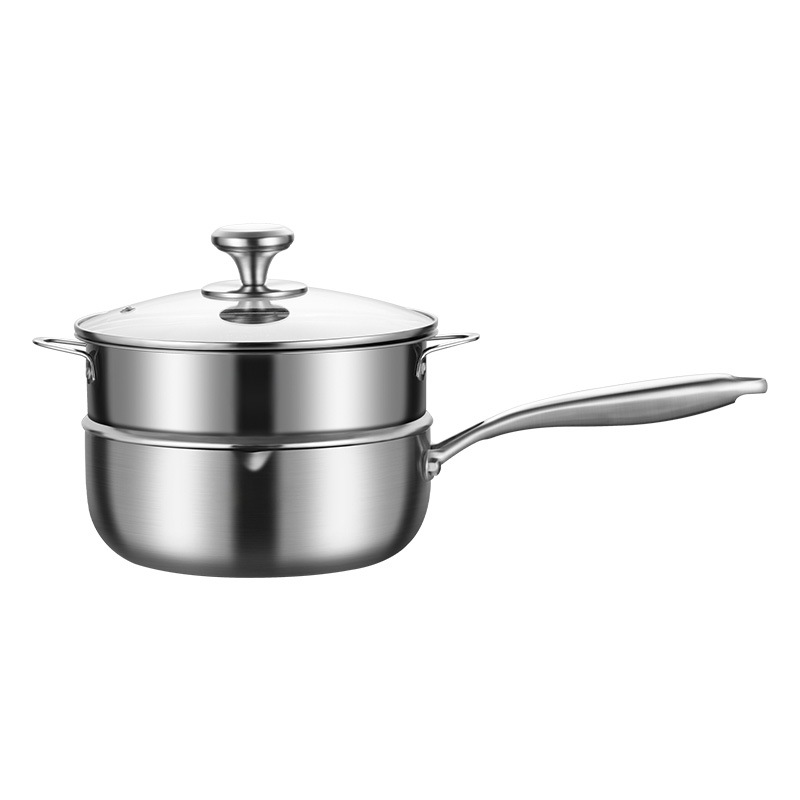 Japanese-style milk pot 316 stainless steel, baby food pot, household non-stick noodle pot, soup pot, no coating