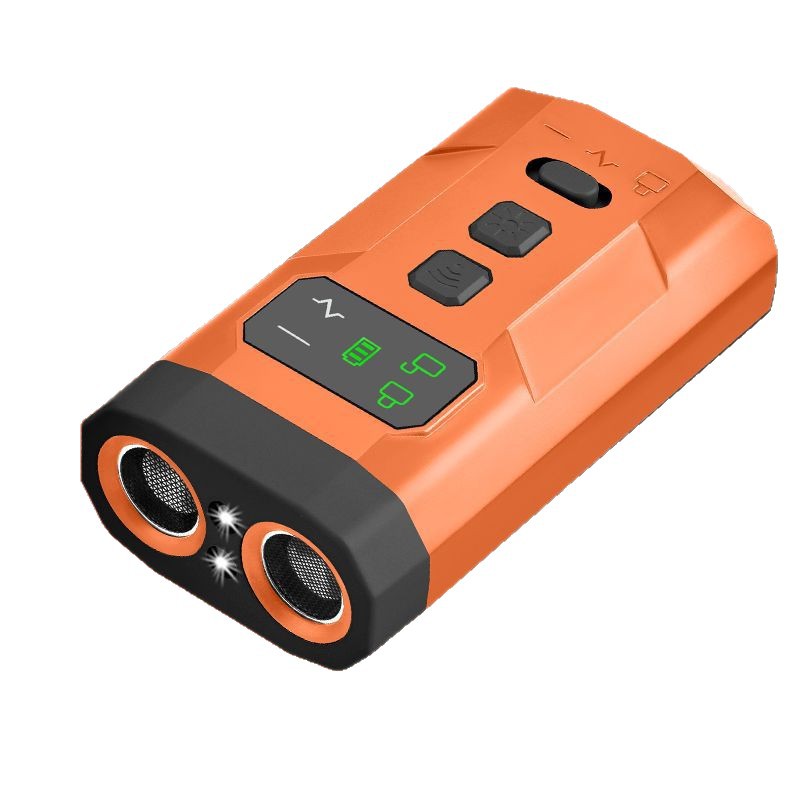 Ultrasonic Dog Repeller Dual-Head Mini Portable Anti-Dog Bite Bark Stopper Dog Trainer with Tail Light Dog Repeller