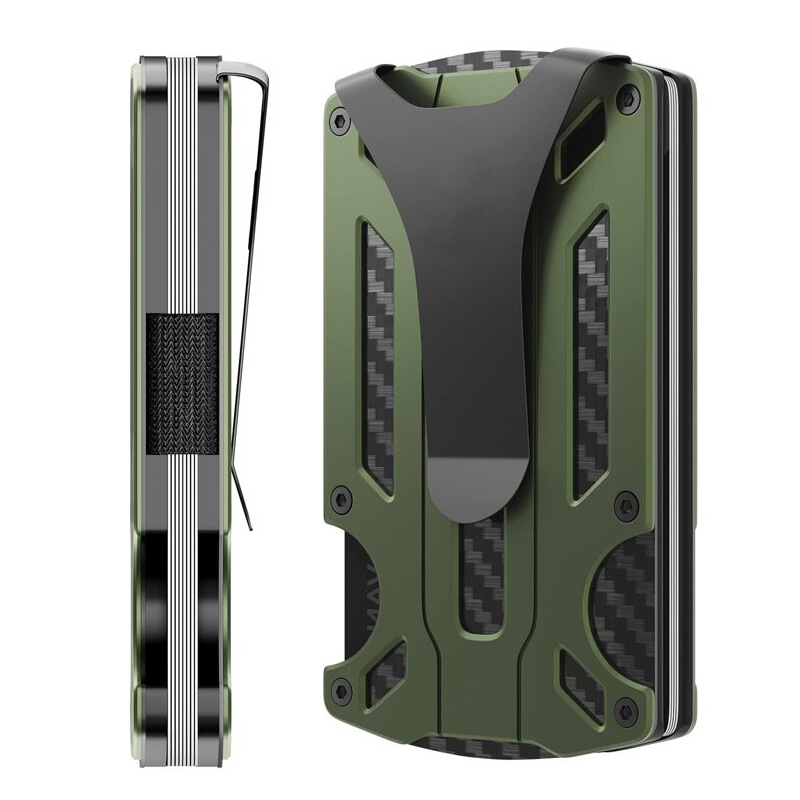 New Aluminum Alloy Card Holder RFID Anti-theft Card Clip Metal Air Tag Ultra-thin Men's Wallet