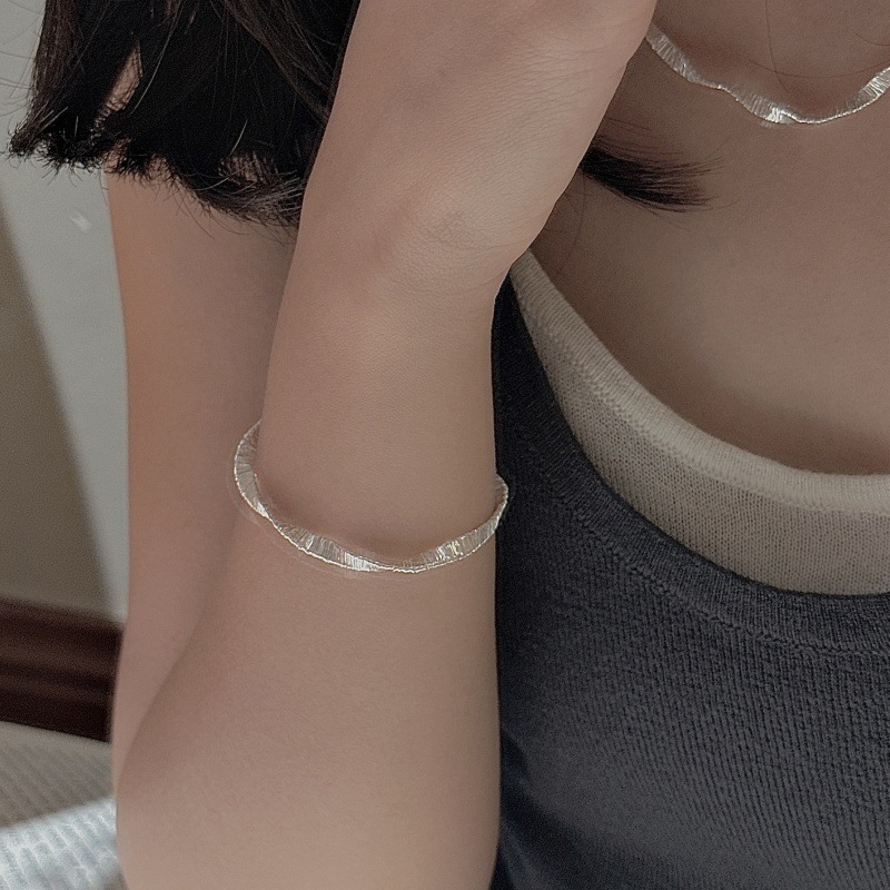 S925 sterling silver woven Italian flash bracelet jewelry