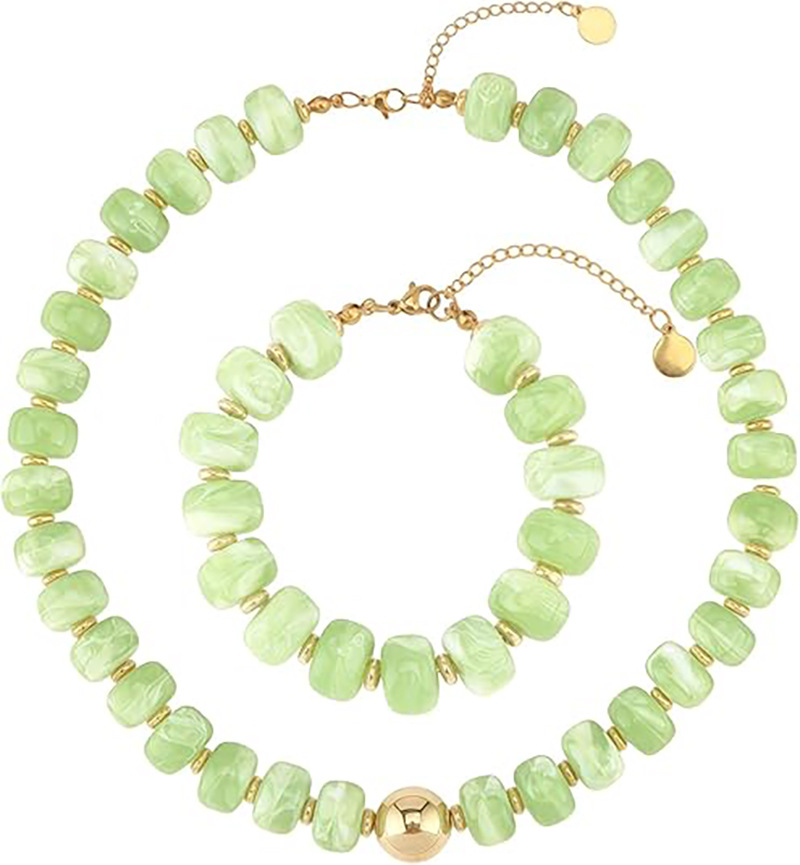New Milad Style Gradient Acrylic Geometric Bracelet Necklace Simple
