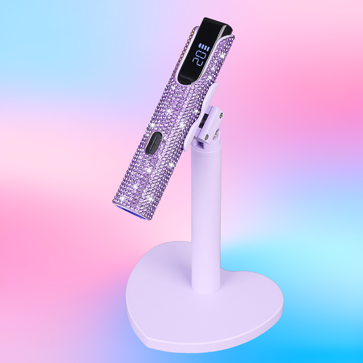 Mini handheld one-word nail lamp bracket, light therapy lamp, small rechargeable, 360-degree rotatable curing lamp for nail art