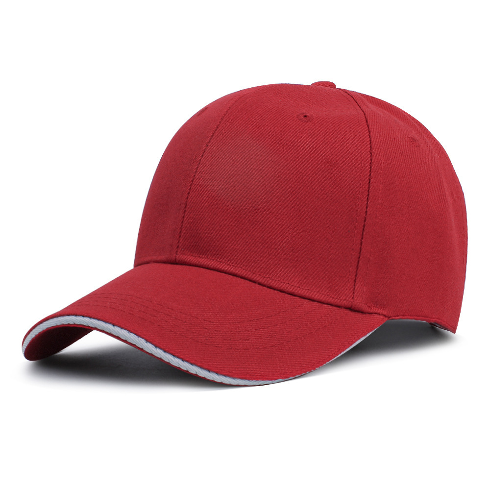 Hat Sandwich Lined Baseball Cap Solid Blank Visor Cap Work Hat Advertising Hat Heat Transfer Printing Cross