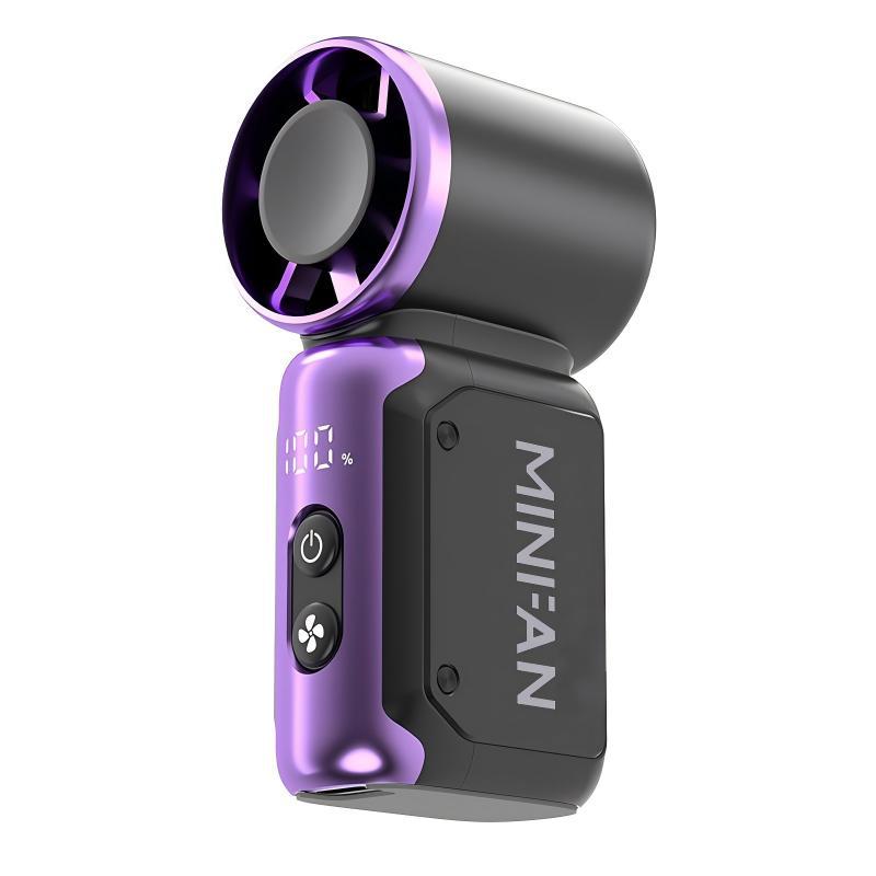Mini Ice Compress Handheld Fan USB Charging Digital Display Outdoor Pocket Portable High-Speed Powerful Small Fan