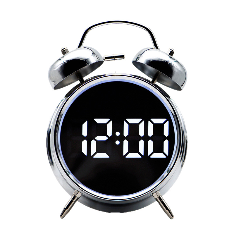 Student special alarm clock super loud volume metal ringing wake-up difficulty multifunctional electronic alarm clock