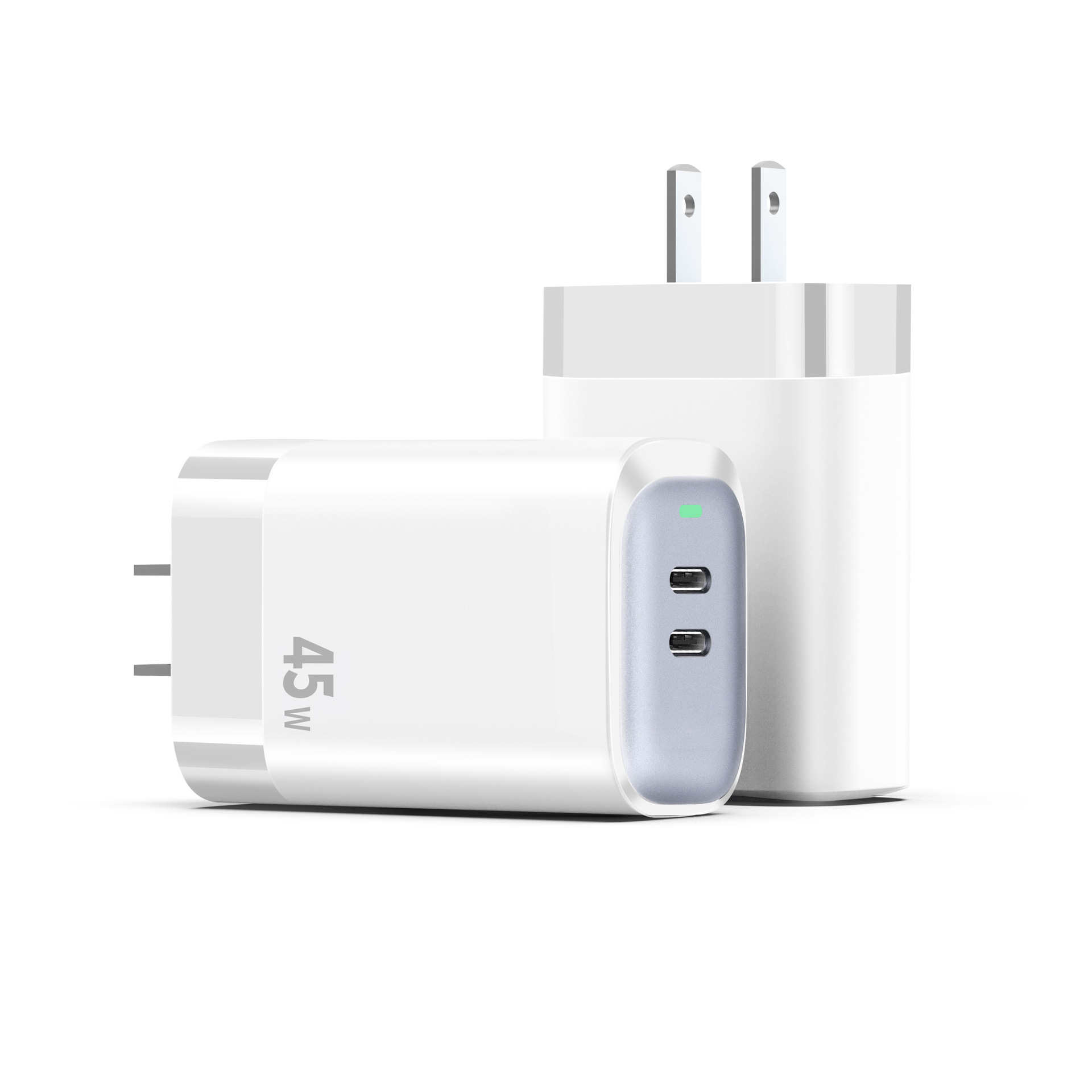 【美规】45W 双C同时快充（白色）