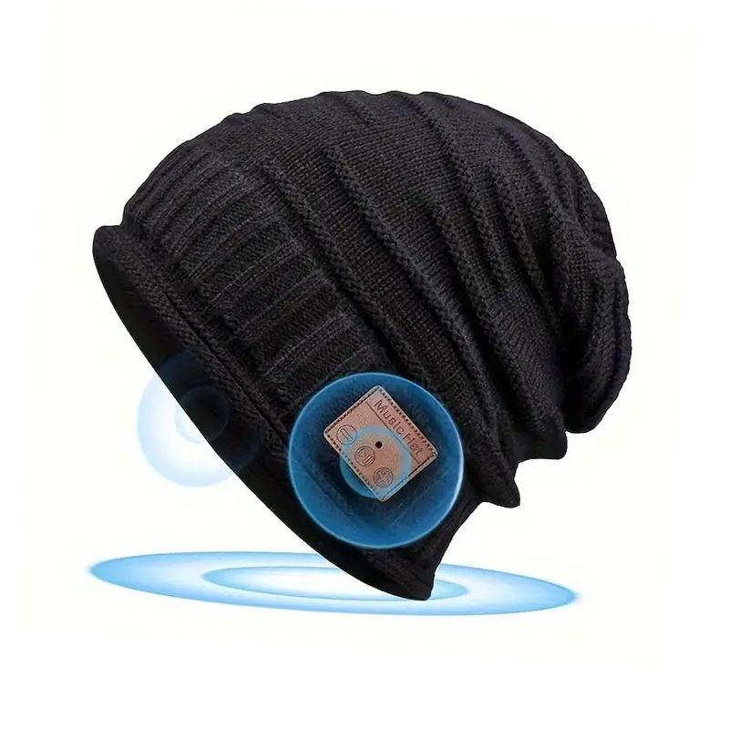 Wireless Bluetooth Headset Knitted Hat Winter Snow Warm Cold-Proof Music Headset Christmas Hat
