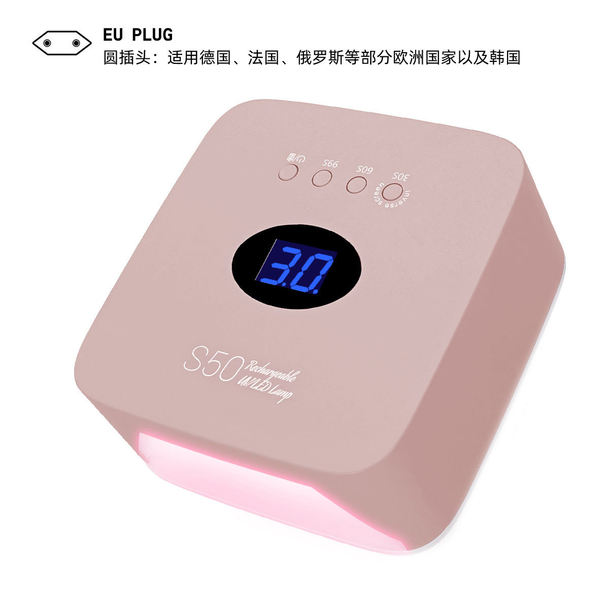 Large Capacity Rechargeable LED UV Lamp Portable Wireless Dual USB Fast Drying Smart Induction Nail Lamp