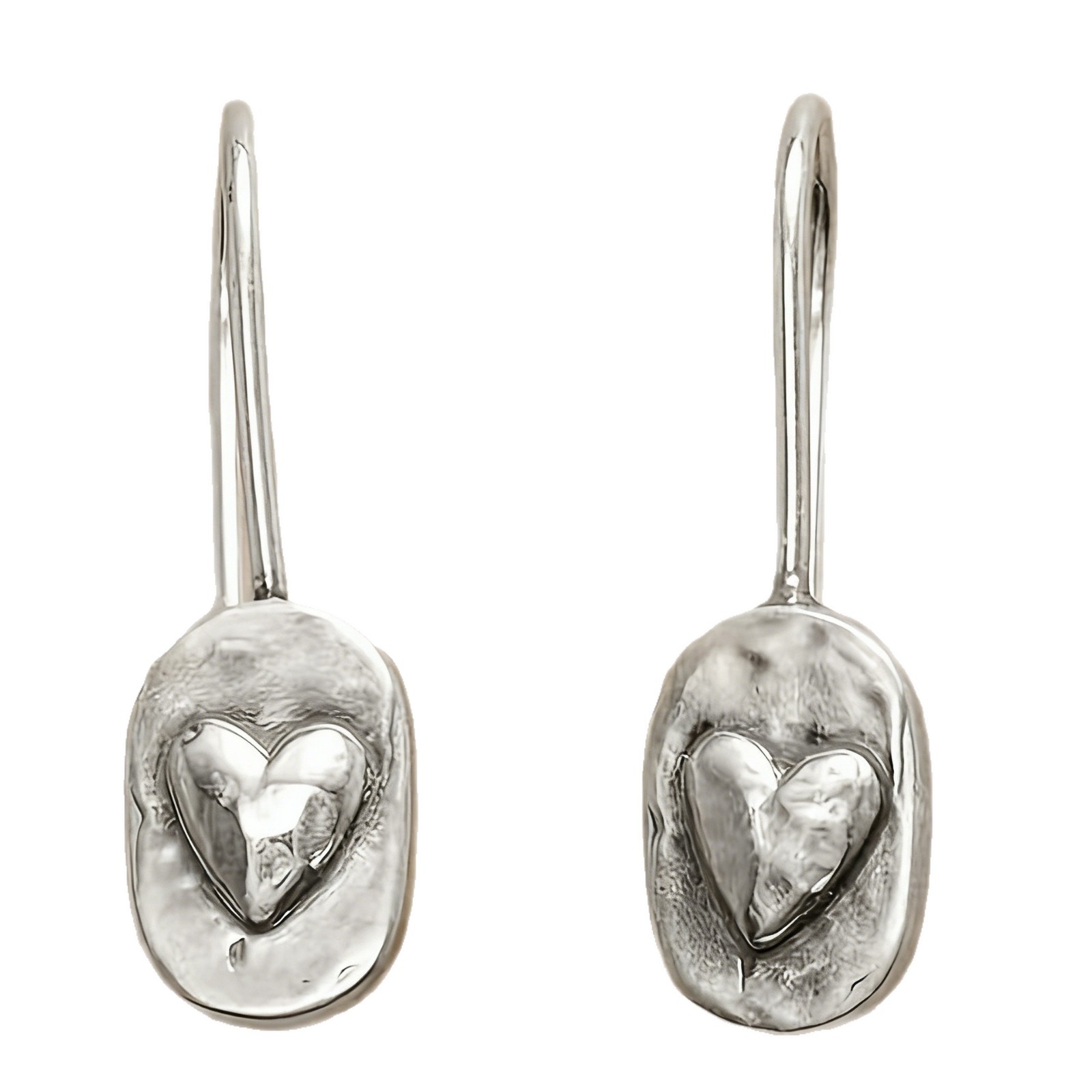 New Simple Style Oval Geometric Carved Heart Shape Women Earrings Ear Jewelry