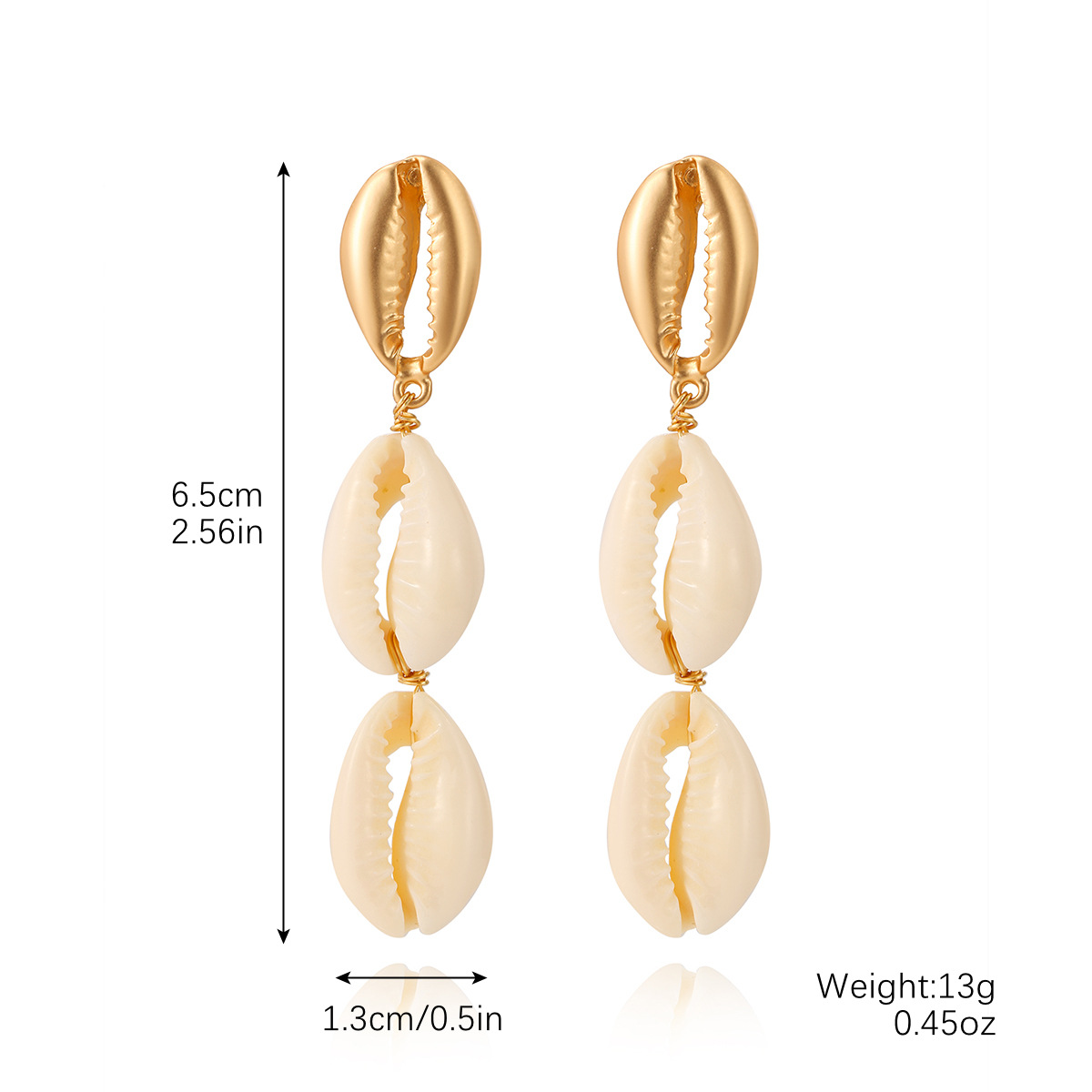 New ocean style earrings natural stone Bohemian shell earring set natural shell earrings