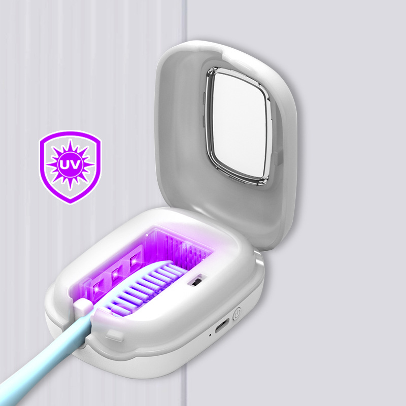 2026 New EPA Portable Toothbrush Sterilization Box USB Charging UVC UV Toothbrush Sterilizer