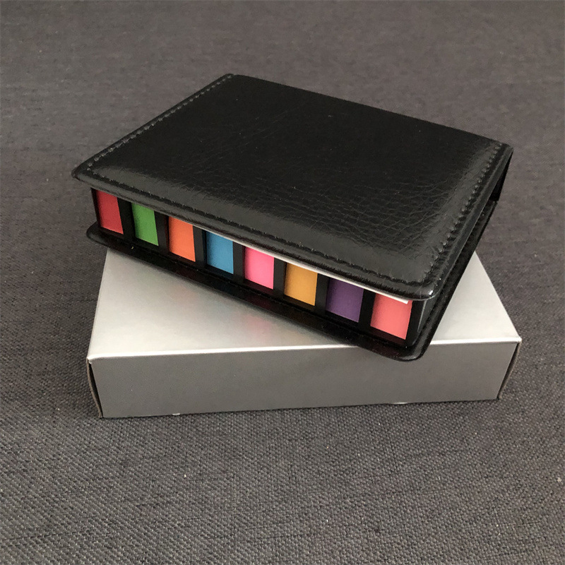 Sticky Note Business Memo Pad Crayon Color Arrow Fluorescent Color Sticky Note Sticker Paper PU Sticky Note Box
