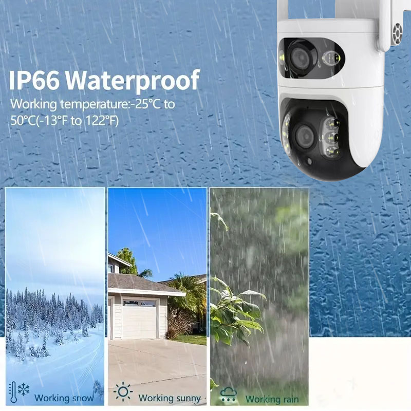 V380 New Dual Gun-Ball Linkage HD WiFi Outdoor Waterproof Ball Camera Surveillance Camera
