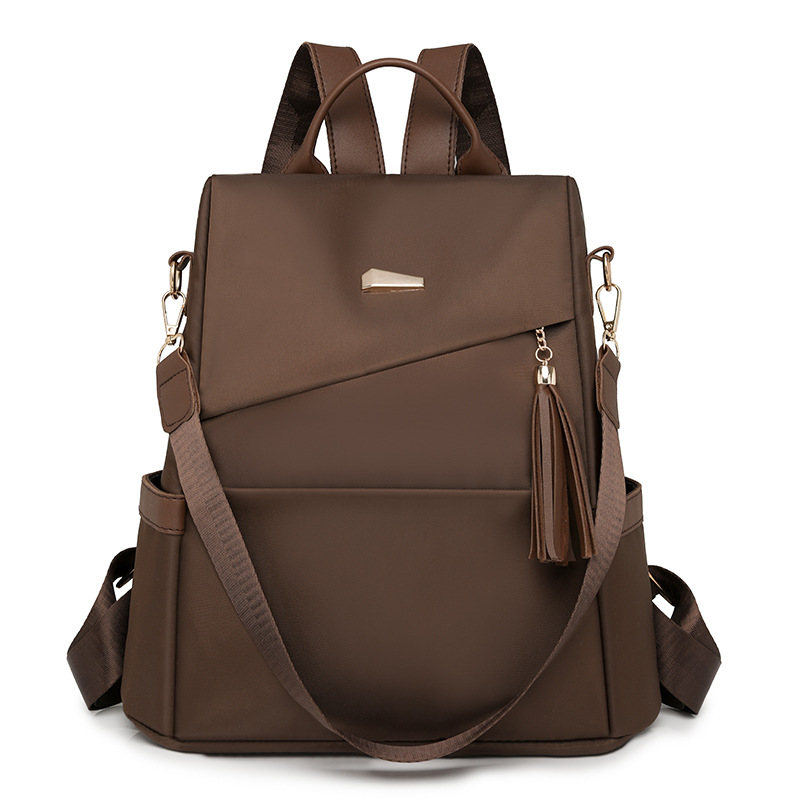 New Oxford cloth backpack large capacity casual backpack women's simple commuting contrast color anti-theft women's bag