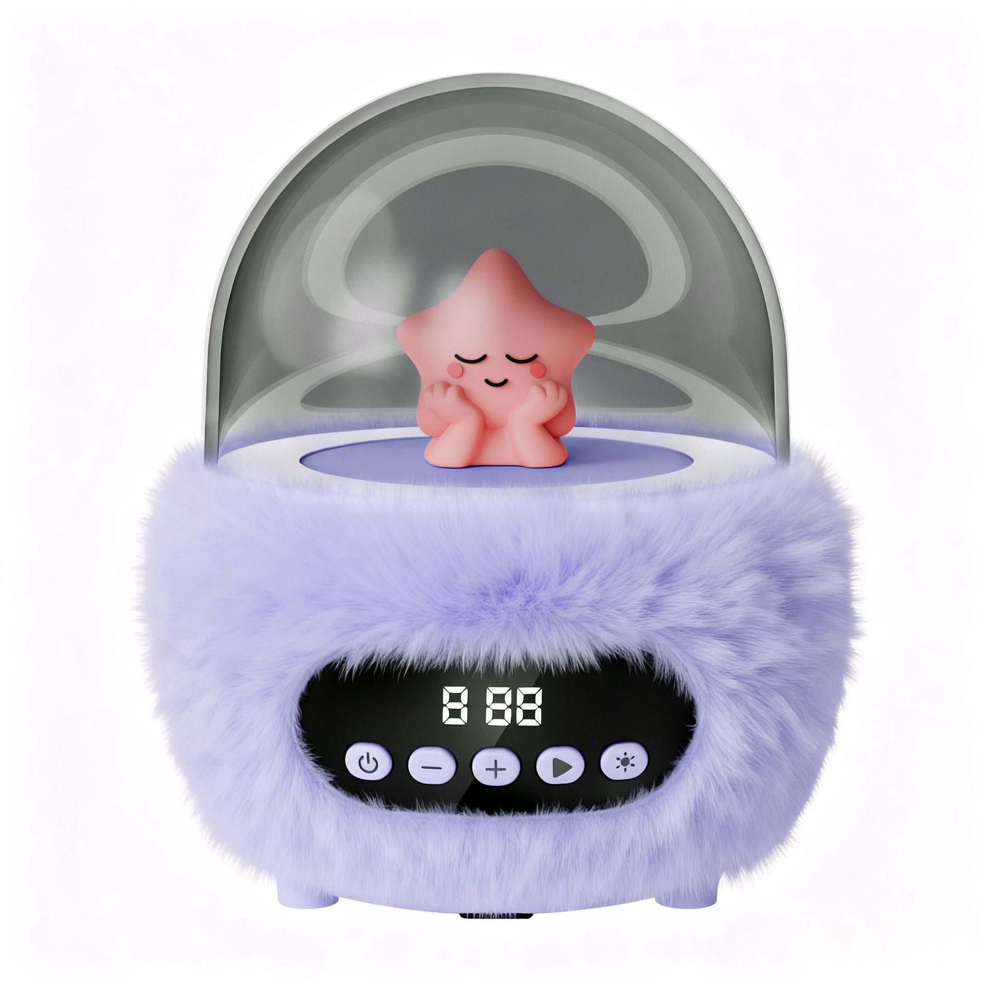 New Bluetooth Speaker Plush Star Speaker Projection Night Light Alarm Clock Girl Heart Gift