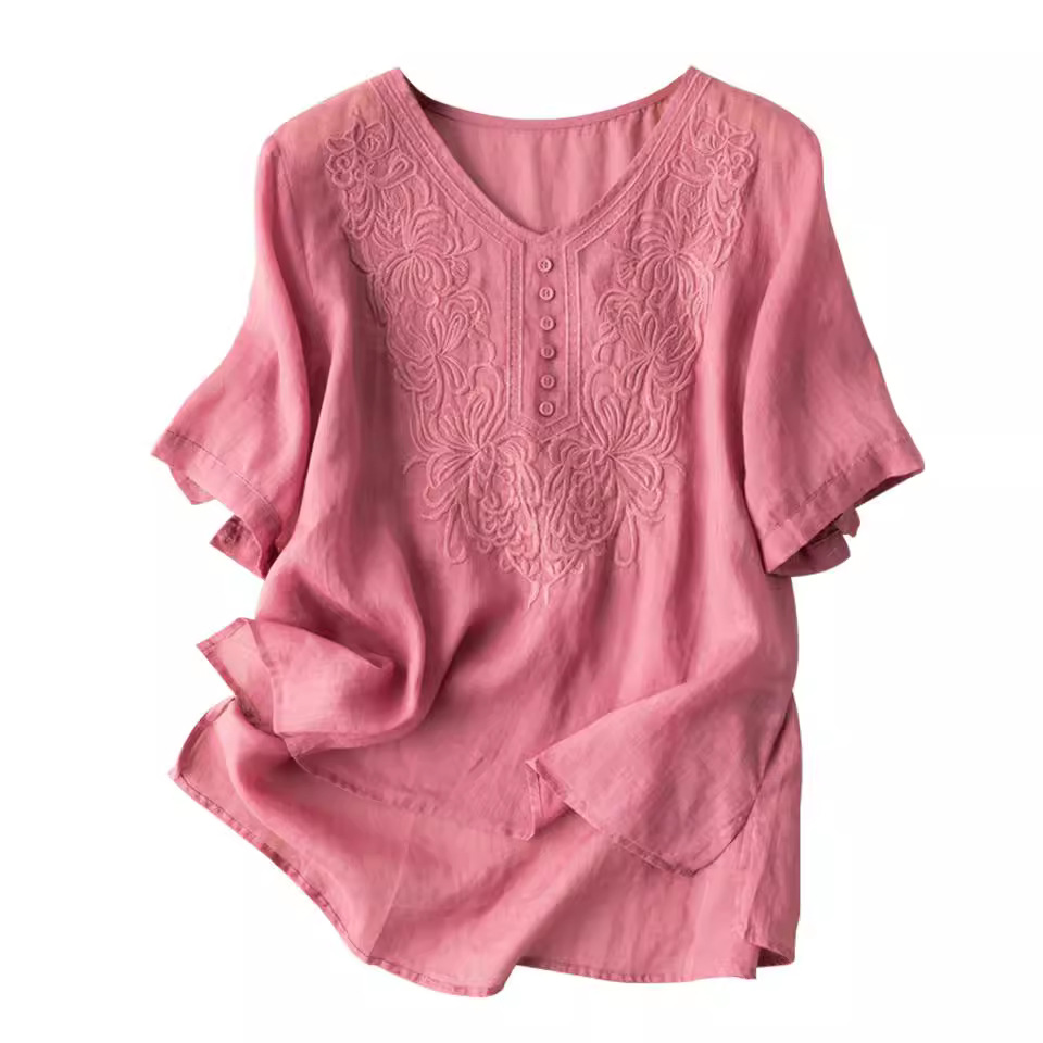 Loose shirt women's spring summer women's embroidered shirt ebay