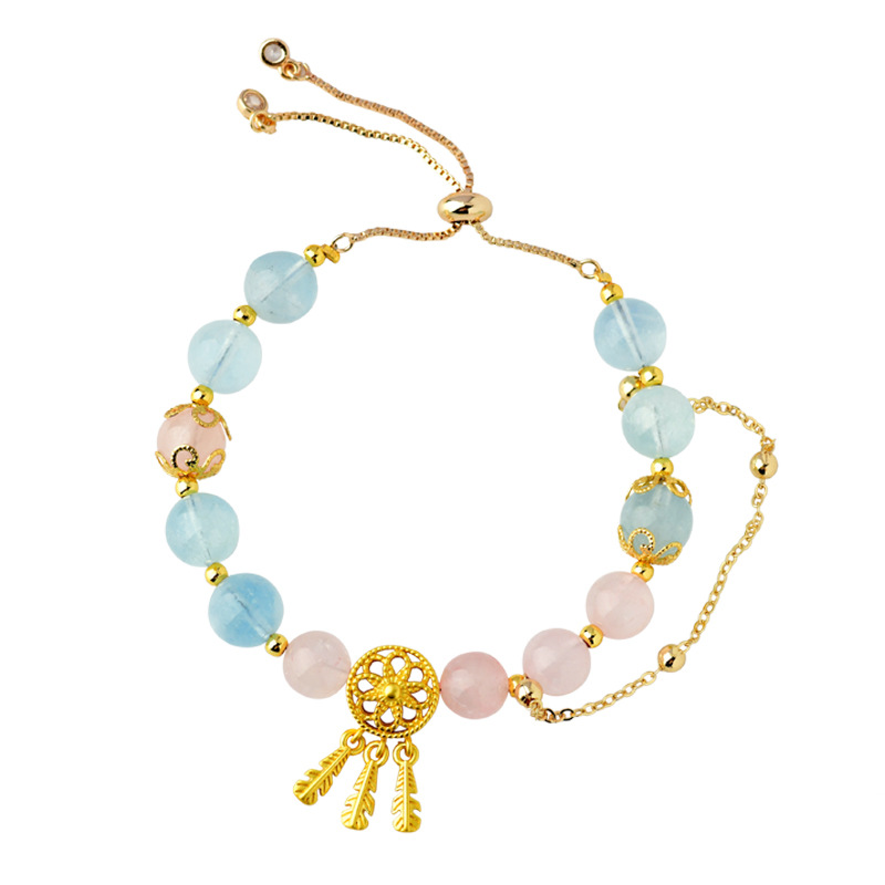 Natural Crystal Twelve Zodiac Original Bracelet Fresh Style New Live Streaming Network Women's Bracelet