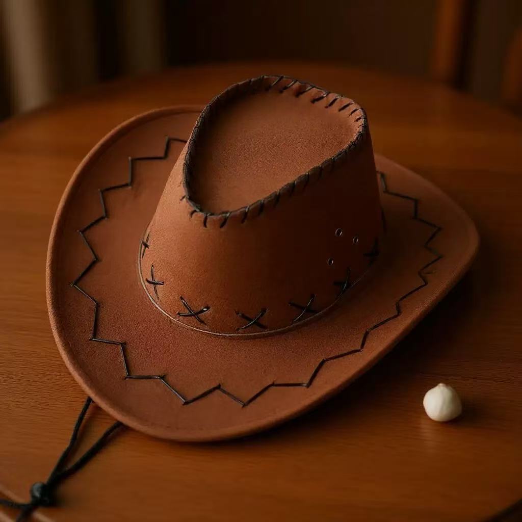 Western Cowboy Hat, Dick Cowboy Hat, Suede Cowboy Hat, Beach Flocking Travel Hat, Decoration
