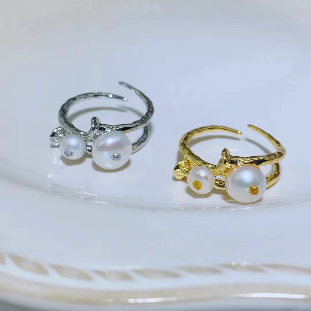 金色拖+白珍珠 · 花藤蔓  4