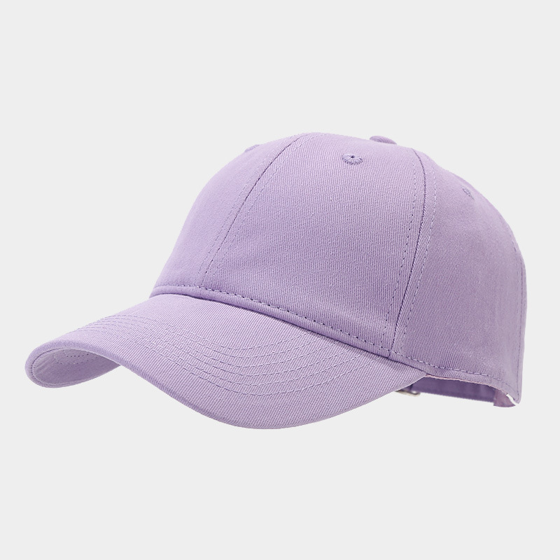 Plain Soft Top Cotton Baseball Cap for Men, Face Slimming Street Hip-Hop Duckbill Cap for Women
